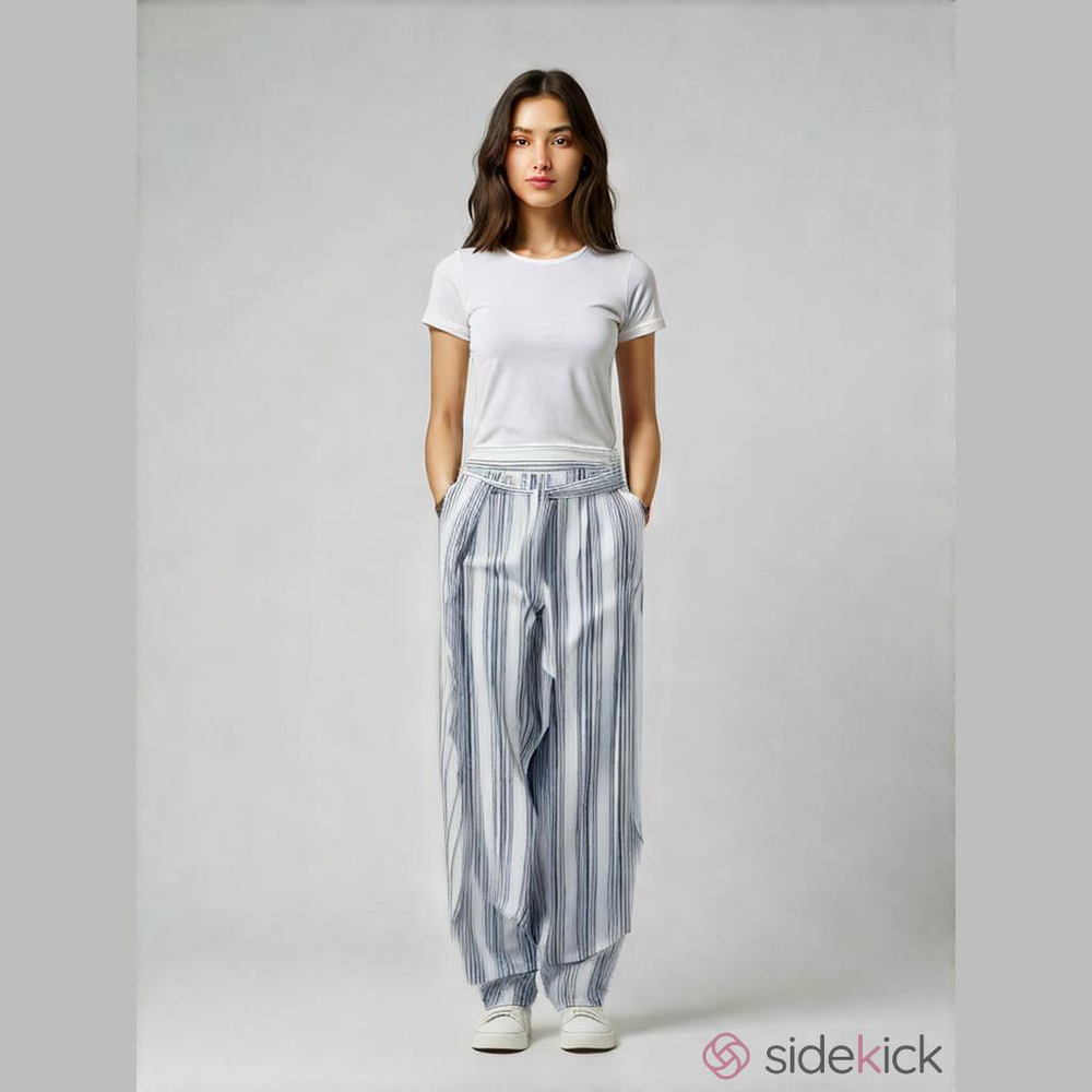American Rag Striped Rayon Beachy Crop Capri Pants